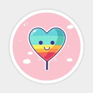 Love Heart Rainbow Pride Magnet